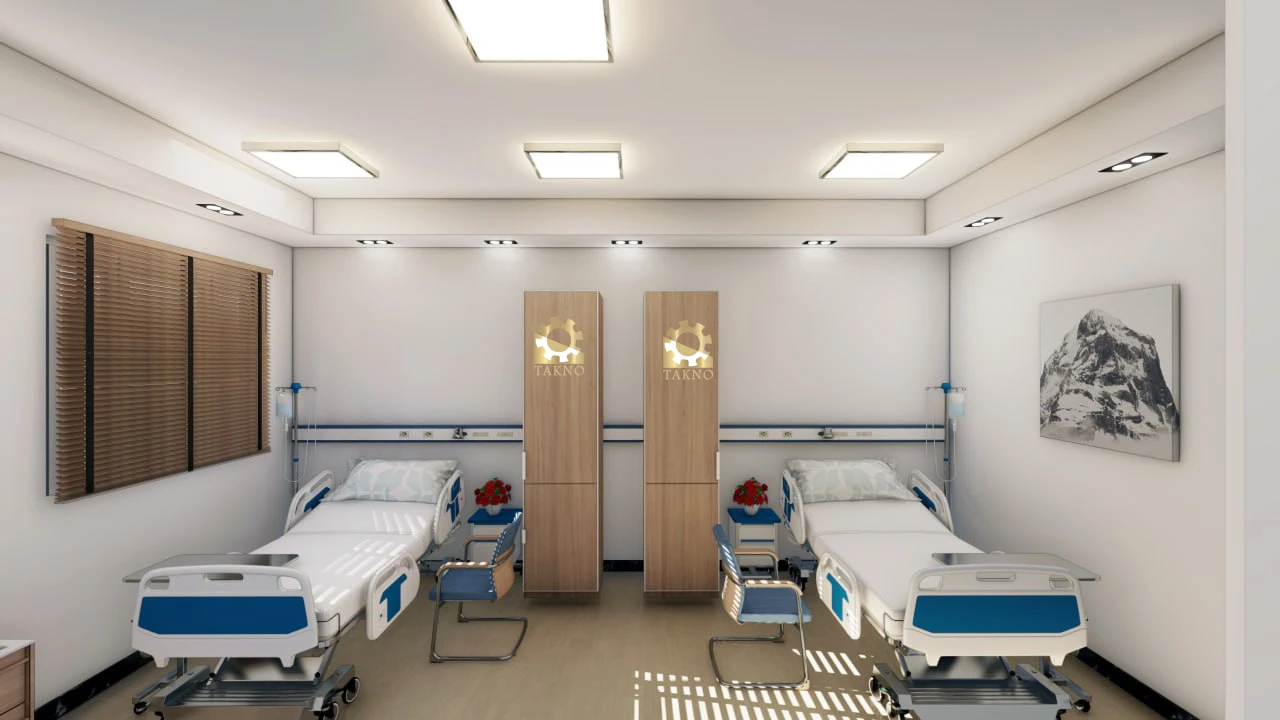 تجهیز اتاق بیماران و طراحی بخش بستری بیمارستان